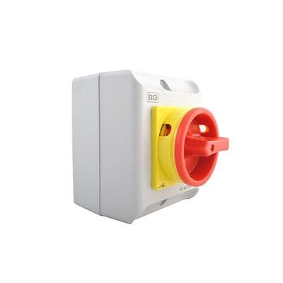 BG Electrical CPRSD420 20A 4P IP65 AC Rotary Isolator Switch