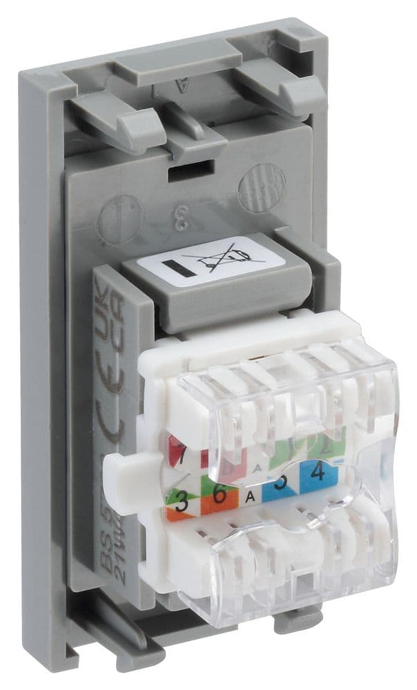 BG Electrical EMRJ45C6G Euro Module Data Module Insert RJ45 Cat6 IDC