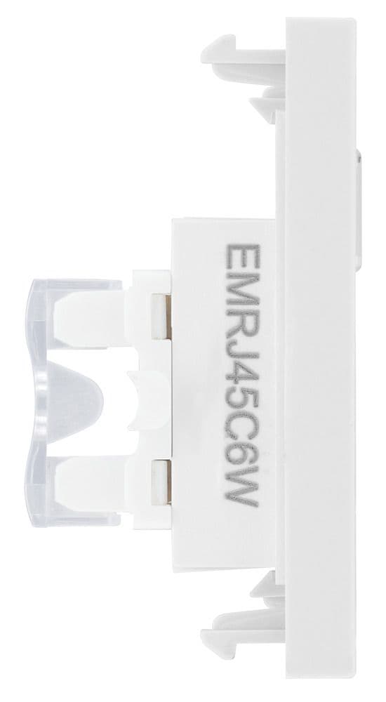 BG Electrical EMRJ45C6W Euro Module Data Module Insert RJ45 Cat6 IDC