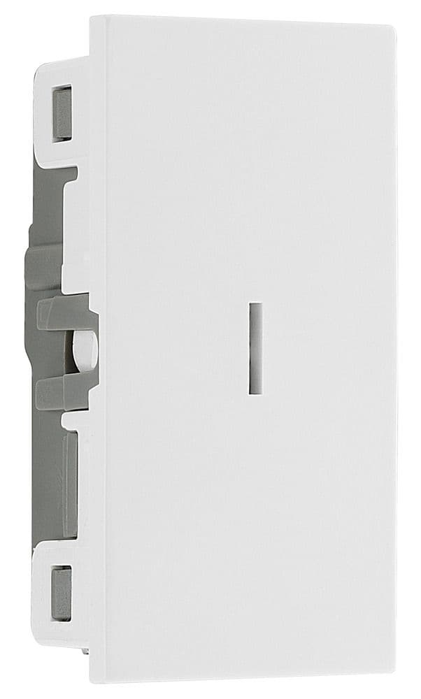 Key Controlled Switch Module Bg BG Electrical EMSW30KYW Euro Module 20A DP Key Switch White