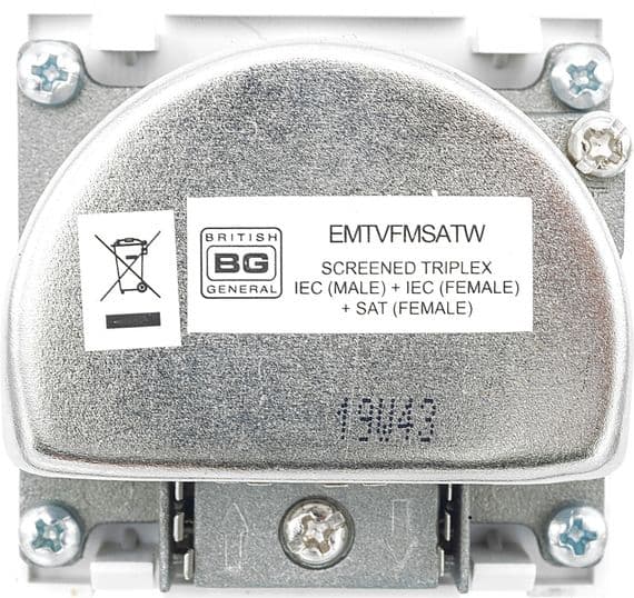 BG Electrical EMTVFMSAT2W Euro Module TV Radio Dual Satellite Module TV ...