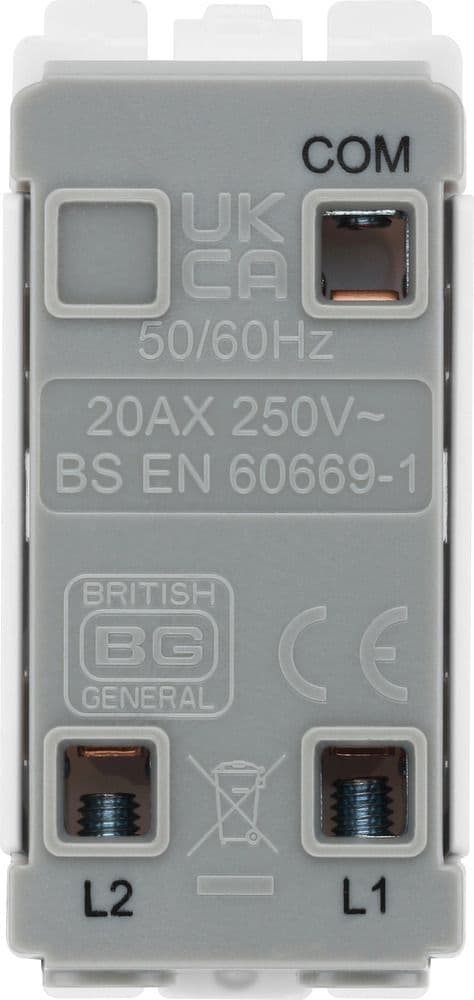 BG Electrical RAB12 Grid 20AX Switch 1W SP