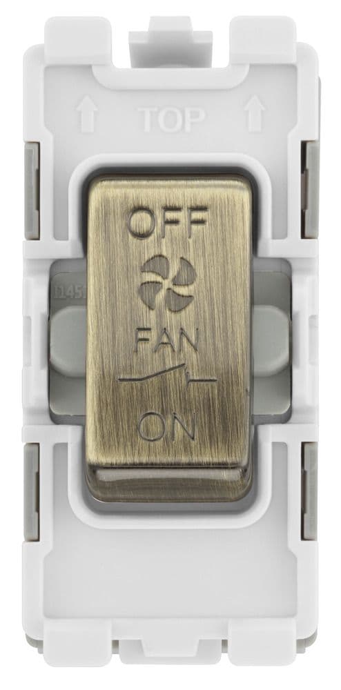 BG Electrical RAB15 Grid 10A 3 Pole Fan Switch