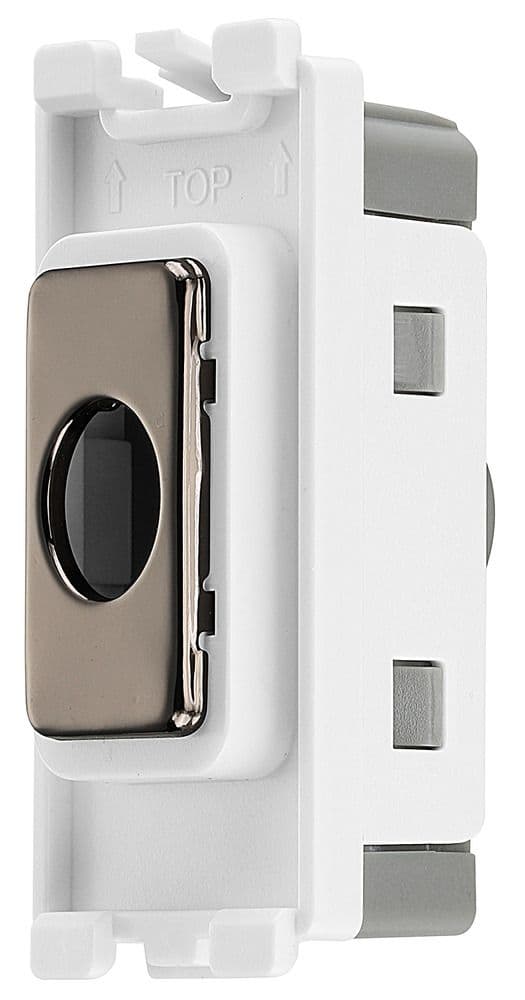 BG Electrical RBNFLEX Grid Flex Outlet Module Up To 10mm Black Nickel