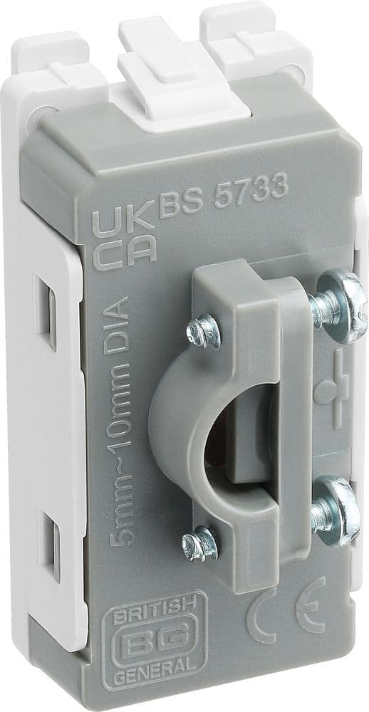 BG Electrical RBSFLEX Grid Flex Outlet Module Up To 10mm Brushed Steel