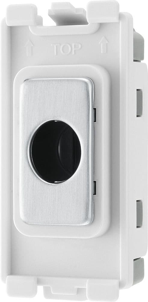 BG Electrical RBSFLEX Grid Flex Outlet Module Up To 10mm Brushed Steel