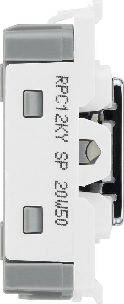 Key Controlled Switch Module Bg BG Electrical RPC12KY Grid 20AX Secret Key Switch Module 2 Way SP Chrome