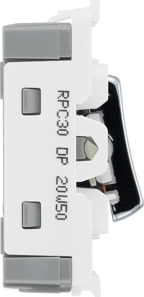 BG Electrical RPC30 Grid 20AX Switch Module Double Pole Chrome