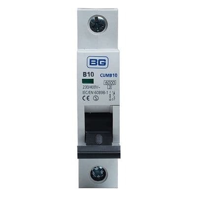 BG Electrical Single Pole, Breaking Capacity 6kA CUMB10