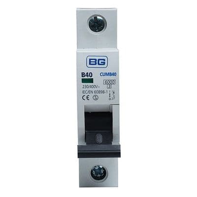 BG Electrical Single Pole, Breaking Capacity 6kA CUMB40