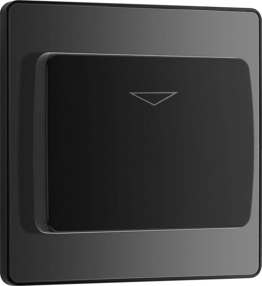 BG Evolve PCDBCKYCSB Black Chrome Single 16A Key Card Switch