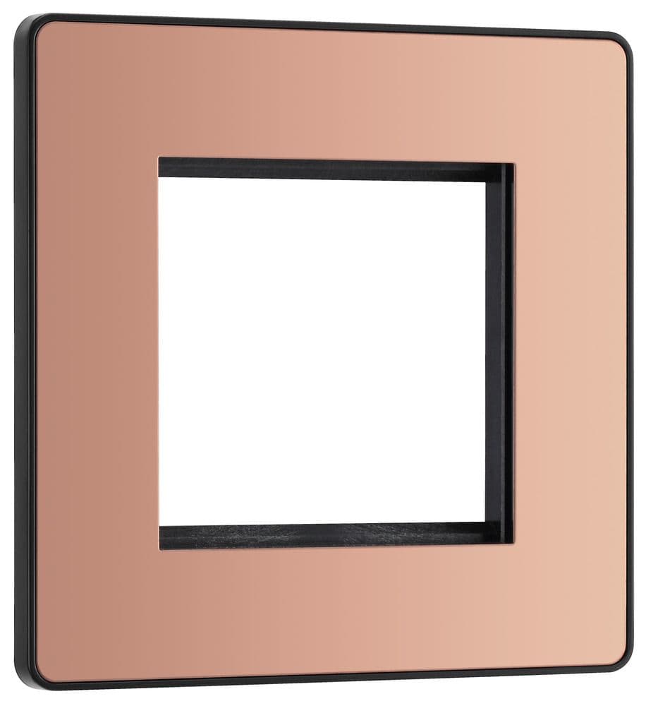 BG Evolve PCDCPEMS2B Polished Copper Square Euro Module Front Plate 2 ...