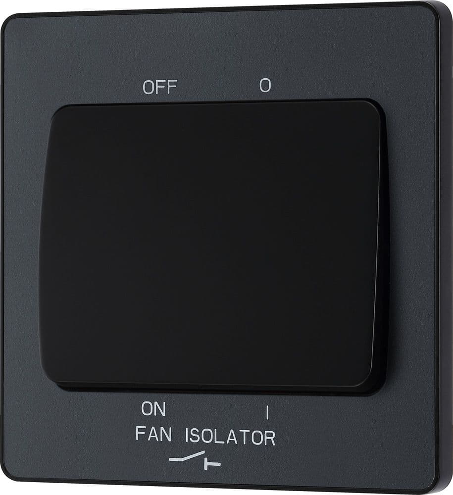BG Evolve PCDMG15B Matt Grey 10A Triple Pole Fan Isolator Switch