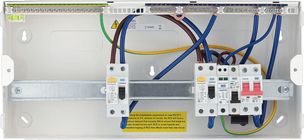 BG Fortress CFUD8814ASPD Dual RCD Unpopulated Consumer 14