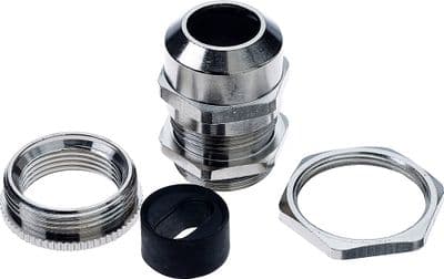 BG Fortress CPRGBF25 Brass Gland Kit for 6mm round cable c/w flat cable insert & locknut