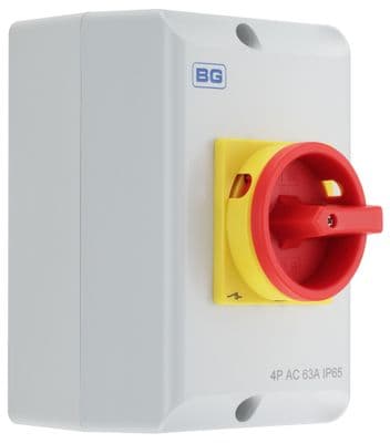 BG Fortress CPRSD463 4 Pole 63A Rotary Isolator
