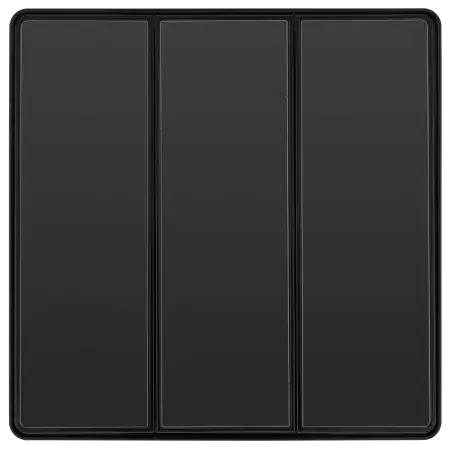 BG PCDBC43EB Evolve Black Chrome 2 Way Triple Edge to Edge Rocker Switch