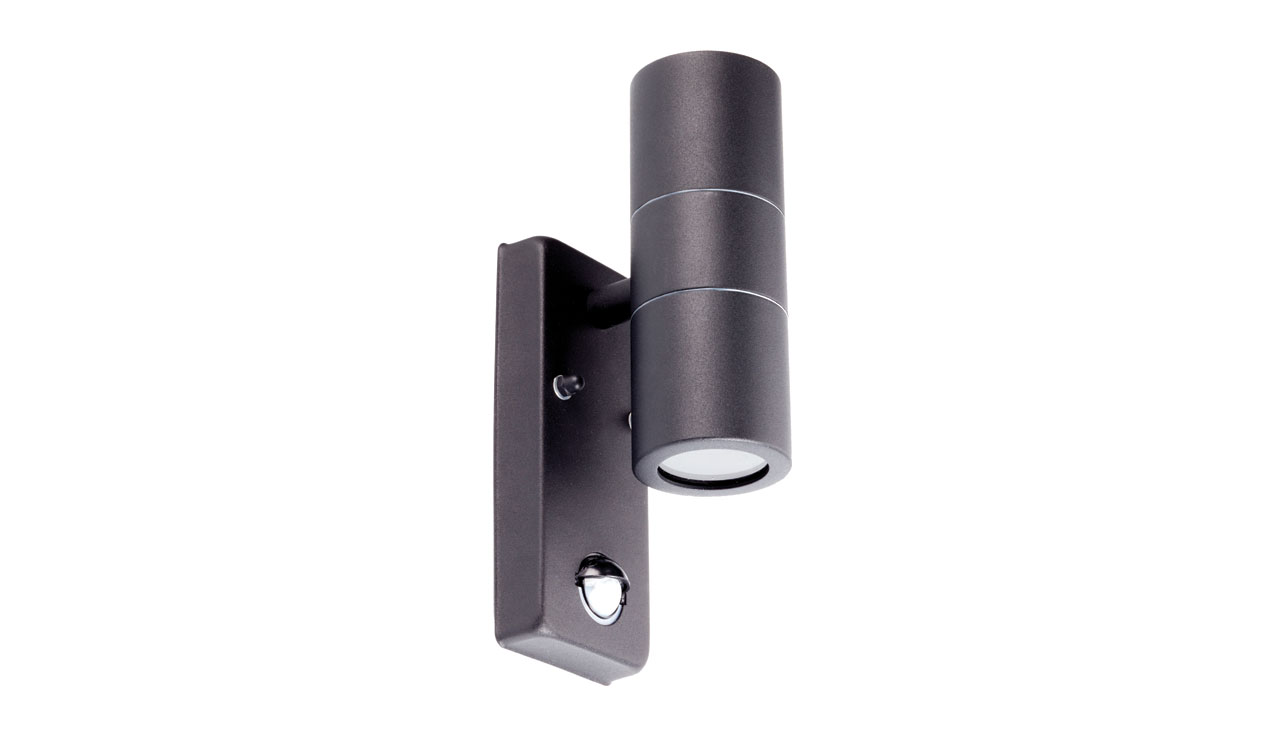 Brackenheath GF6013 Up & Down Wall Light with PIR Black