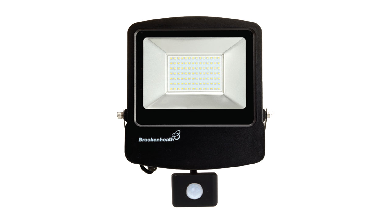 Brackenheath N6057 100W 4000K IP65 REX Slim Floodlight with PIR 220-240V
