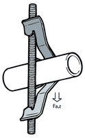 Britclip SC1000 Pipe 20-32mm, Flange 6-9mm, Rod M6-M10 Clip (100 Pack)