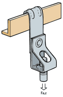 Britclips Vertical Flange Threaded Rod Hanger, 1mm - 5mm, M10, Spring Steel [Pack of 25]