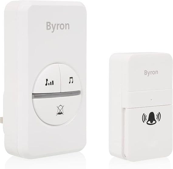 Byron DBY-23442BS White kinetic doorbell