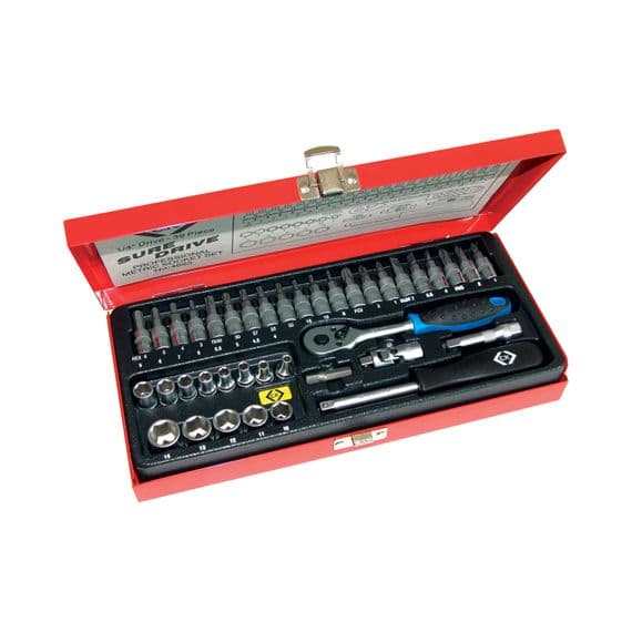 C K Tools T4655 SureDrive Socket Set 1/4in Drive 39 Piece Metric