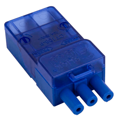 Click CT105F Flow 20a 3p Female Push Fit Connector