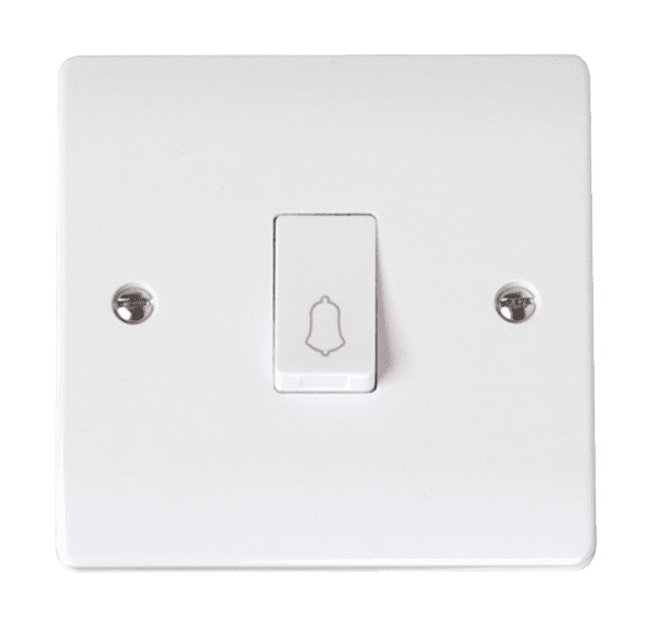 Click Curva CCA027 10A 1 Gang 2 Way Retractive Switch Bell Pack of 10