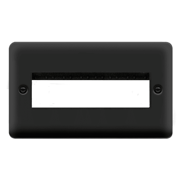 Click Deco Plus DPMB426BK 1 Gang 6 Architrave Plate Matt Black With ...