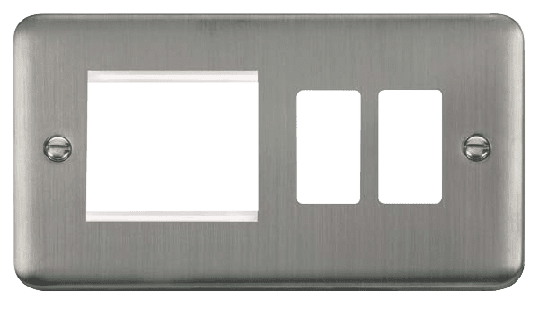 Hotel Accessory Plate 2 Gang Frontplate - Click DPSS31102