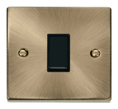 Click Deco VPAB011BK 1 Gang 2 Way 10AX Switch - Antique Brass
