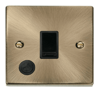 Click Deco VPAB022BK 20A 1 Gang DP Switch With Flex Outlet - Antique Brass