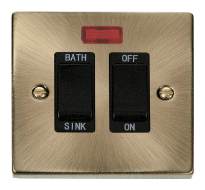 Click Deco VPAB024BK 20A DP Sink/Bath Switch - Antique Brass