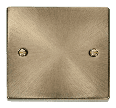 Click Deco VPAB060 1 Gang Blank Plate - Antique Brass