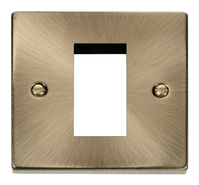 Click Deco VPAB310 Single Plate (Single Media Module Aperture) - Antique Brass