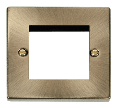 Click Deco VPAB311 Single Plate (Twin Media Module Aperture) - Antique Brass
