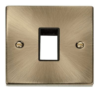 Click Deco VPAB401BK 1 Gang Plate Single Aperture - Antique Brass