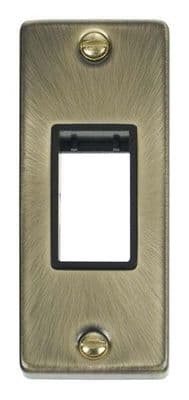 Click Deco VPAB471BK Single Architrave Plate & Aperture - Antique Brass