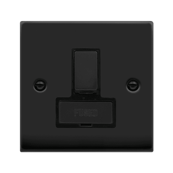 Click Deco VPMB751BK 13A Switched Spur WO Flex Outlet Matt Black With ...
