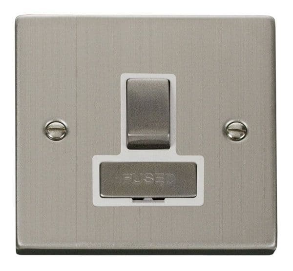 Click Deco VPSS751WH 13A Ingot Switch Fuse Unit Inserts - Stainless Steel