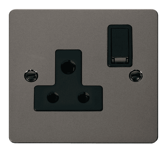 Click Define FPBN034BK 1 Gang 15a Round Pin Switched Socket Outlet ...
