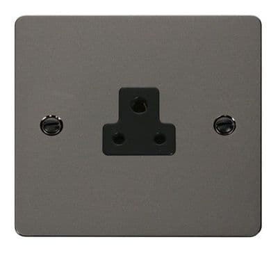 Click Define FPBN039BK 2A Round Pin Socket Outlet - Black Nickel