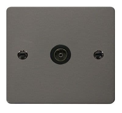 Click Define FPBN065BK 1 Gang Coaxial Socket - Black Nickel