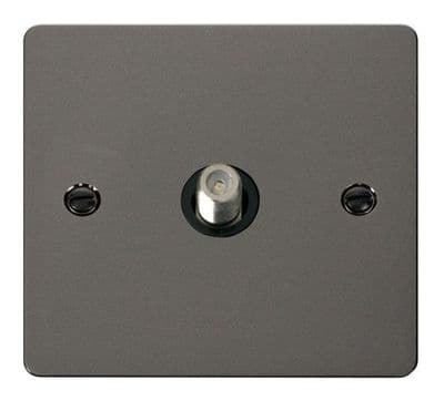 Click Define FPBN156BK 1 Gang Satellite Socket - Black Nickel