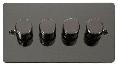 Click Define FPBN164 4 Gang 2 Way 100W LED Dimmer Switch - Black Nickel