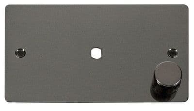 Click Define FPBN185 2 Gang Plate 1 Module (630W Or 1000W) - Black Nickel