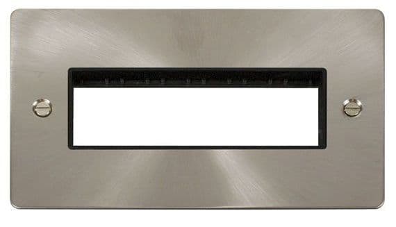 Click Define FPBS426BK 2 Gang Plate 6 In-Line Switch Aperture - Brushed ...