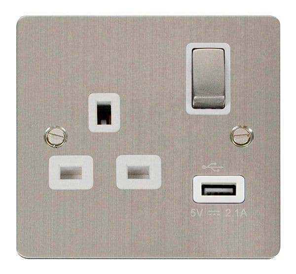 Click Define FPSS571WH Ingot 13A 1G Switched Socket With 2 1A USB ...