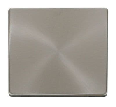 Click Definity SCP060BS 1 Gang Blank Plate Cover Plate - Brushed Steel